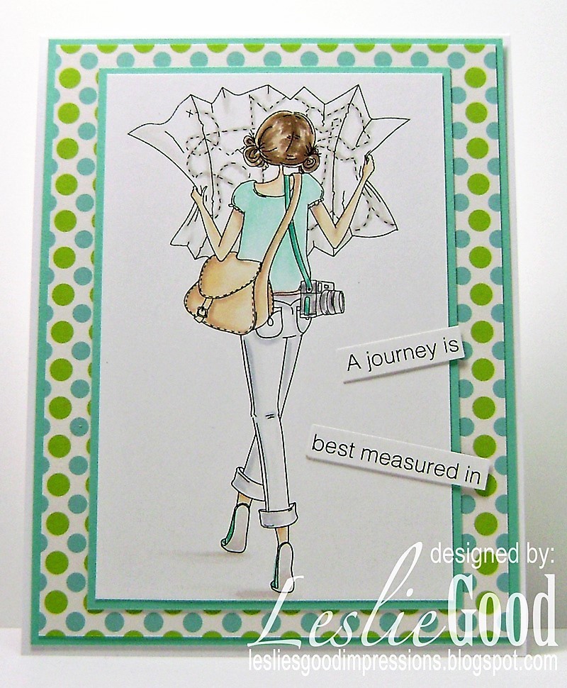 Stamping Bella SUMMER 2017 RELEASE- RUBBER STAMP : UPTOWN GIRL MELINDA has a MAP card by Leslie Good