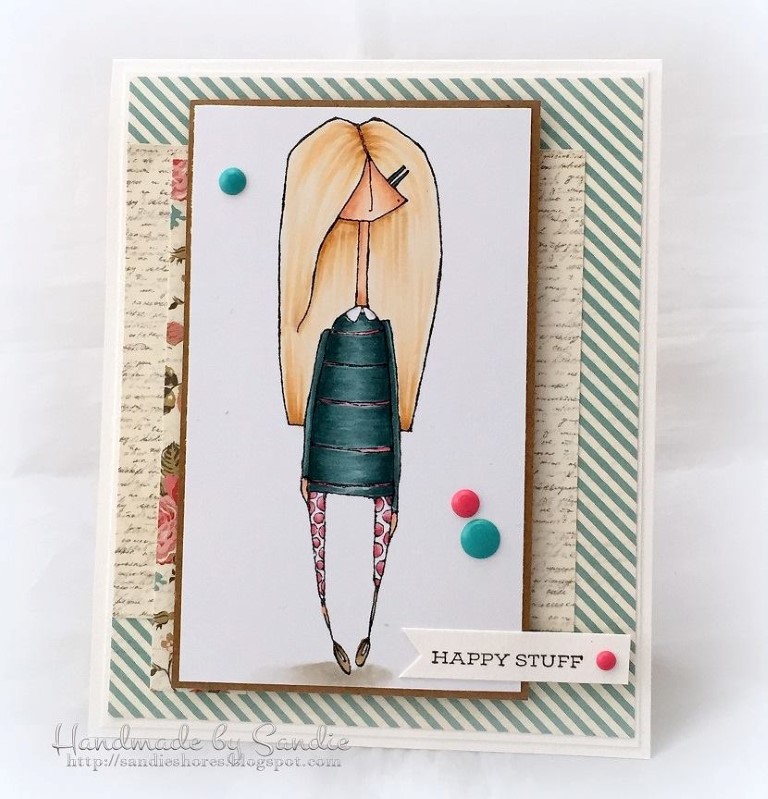 bellarific friday with Stamping Bella- rubber stamp used: MOSTLYNAOMI card made by Sandie Dunne