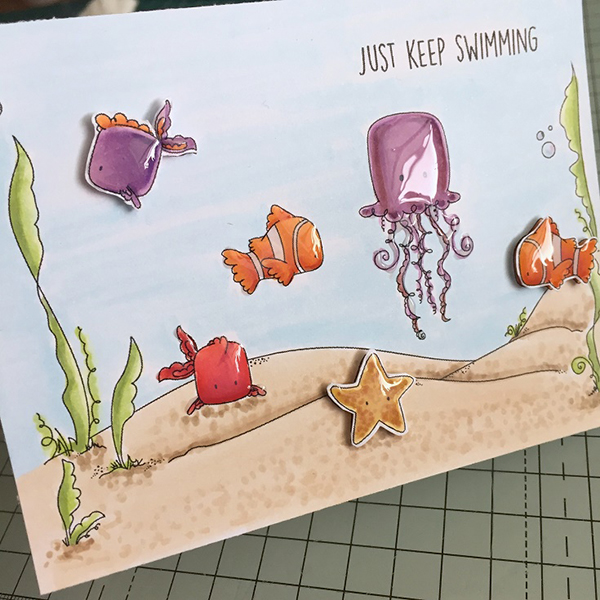 Stamping Bella DT Thursday Create an Under the Sea Shaker Card with Sandiebella!