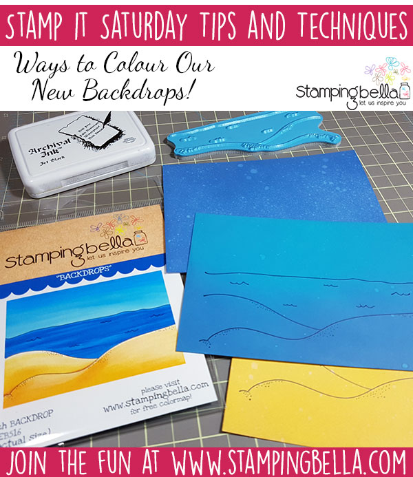 Stamping Bella Stamp It Saturday: Ways to Colour Our New Backdrop Stamps!