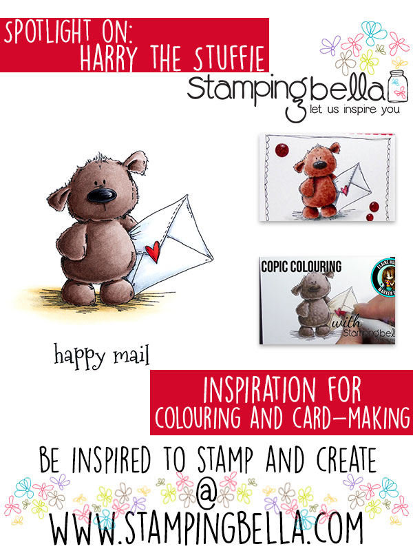 Stamping Bella Spotlight On Harry the Stuffie Gets Happy Mail (with colouring video)