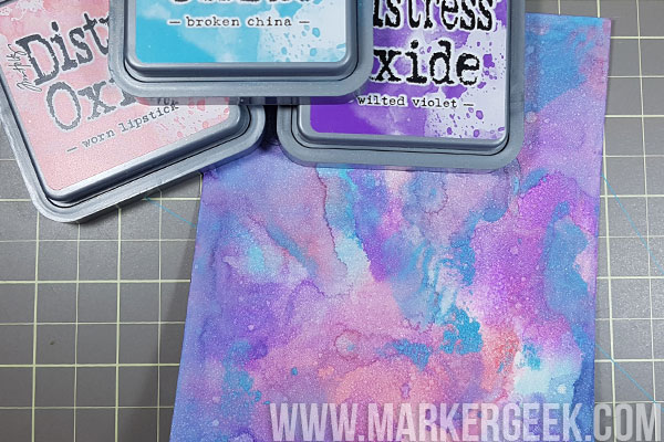 Stamping Bella Stamp It Saturday - Distress Oxide Mermaid Tails plus Copic Colouring Video
