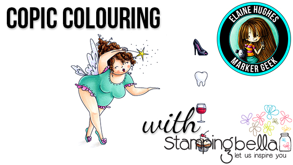 Stamping Bella Marker Geek Monday Copic Colouring Edna the Everything Fairy with video