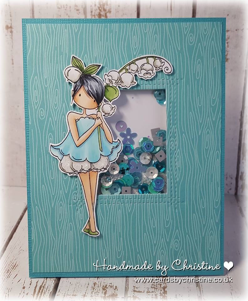 Bellarific Friday with Stamping Bella- rubber stamp used: TINY TOWNIE GARDEN GIRL LILY OF THE VALLEY card made by Christine Levison