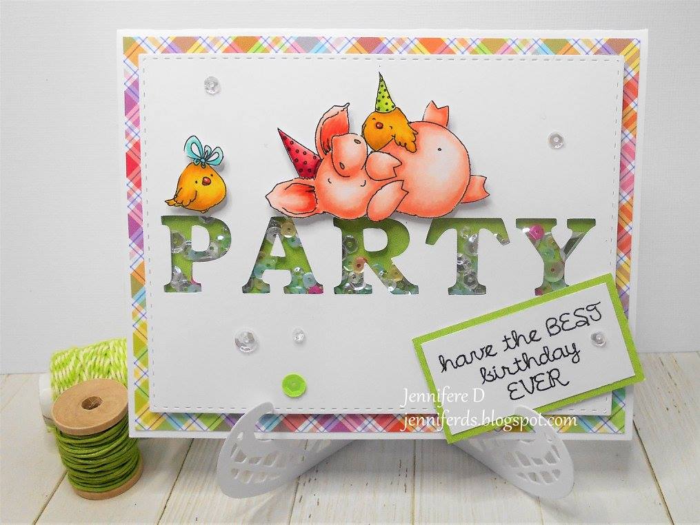 Bellarific Friday with stamping bella. Stamp usedL PETUNIA HAS A PARTY. Card by Jenny Dix