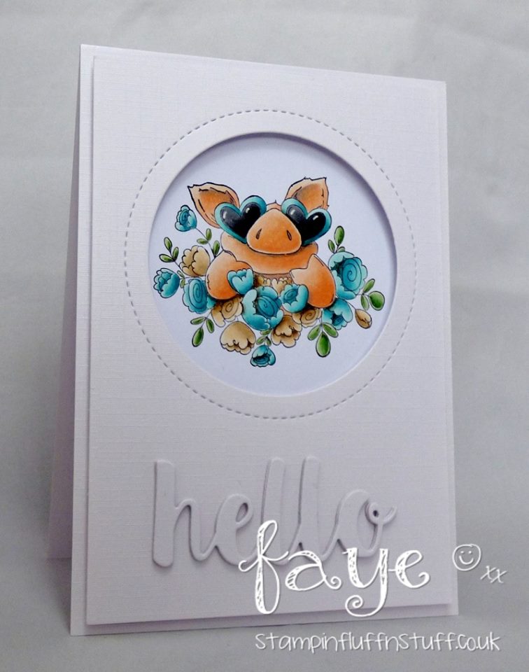 Bellarific Friday Challenge with Stamping Bella- Rubber stamps used:Petunia's in LOVE Card made by Faye Wynn Jones