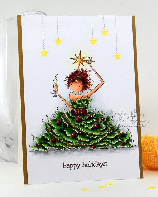 Bellarific Friday July 21st 2017- rubber stamp used on card: UPTOWN GIRL SAVANNAH has a STAR , created by MICHELE BOYER