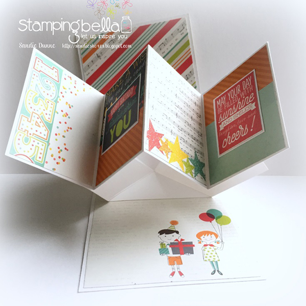 Stamping Bella DT Thursday Create a Twist and Pop Card with Sandiebella
