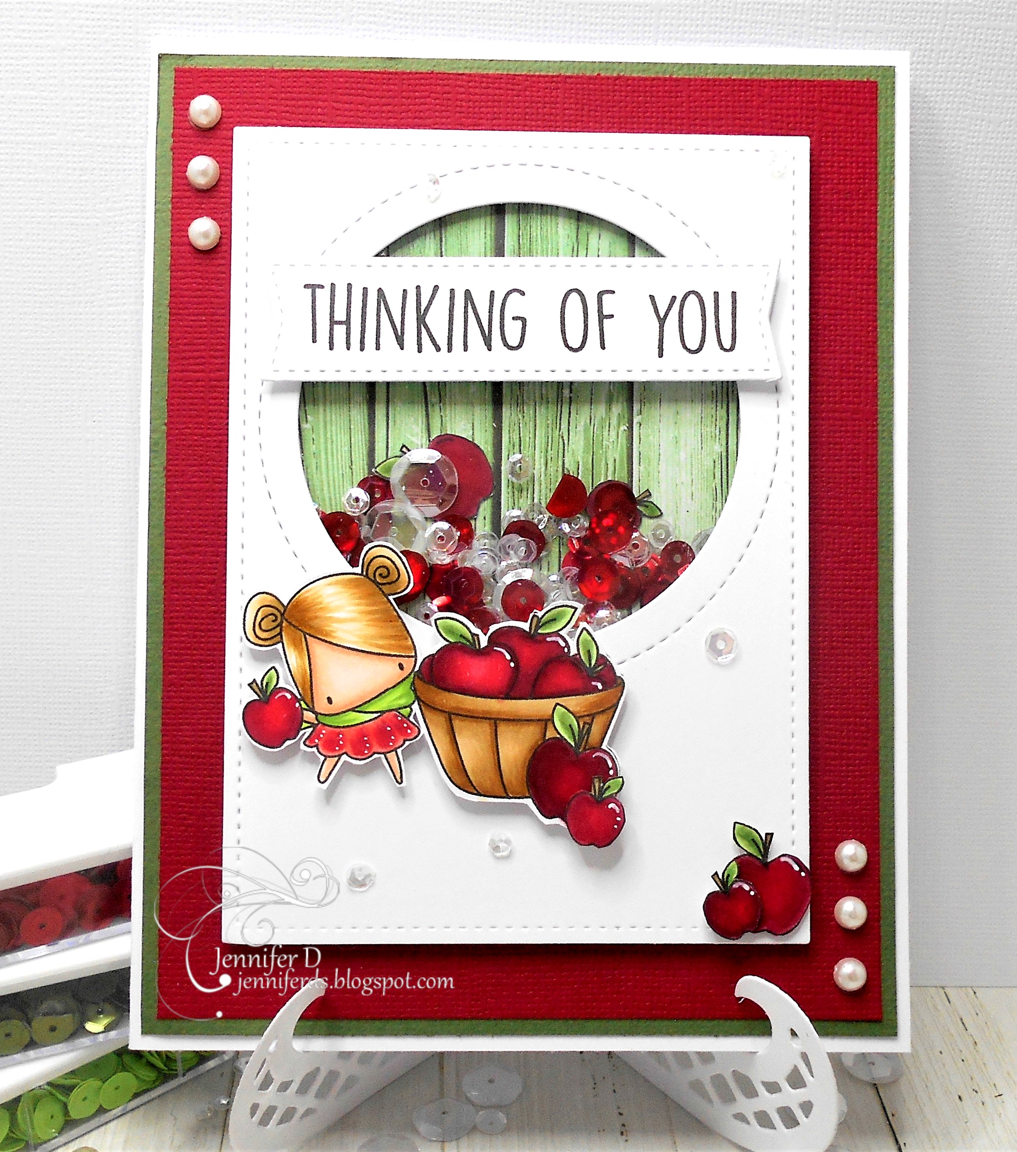 Stamping Bella SNEAK PEEK DAY 1- STAMPS USED: FALL SENTIMENT SET and THE LITTLES APPLE PICKING. Card by Jenny DIX