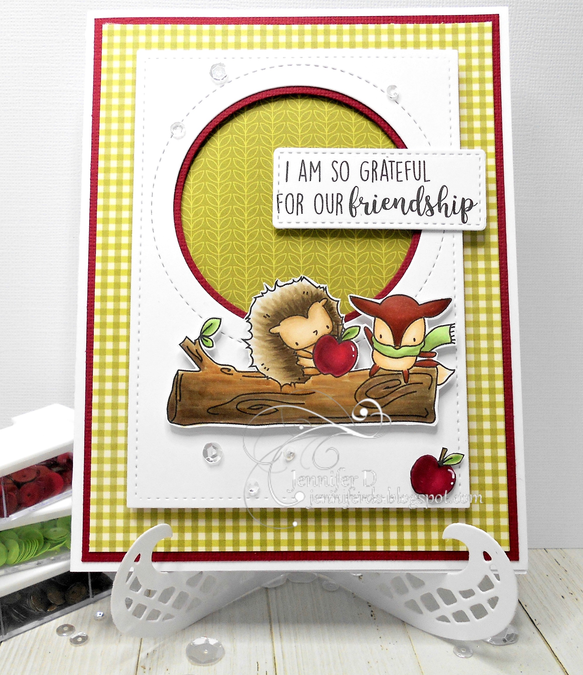 Stamping Bella SNEAK PEEK DAY 2 : THE LITTLES HEDGIE and FOXY RUBBER STAMP card by JENNY DIX