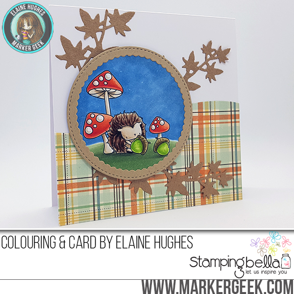 Stamping Bella SNEAK PEEK DAY 2 : THE LITTLES HEDGIE and his ACORNS CARD by : ELAINE HUGHES