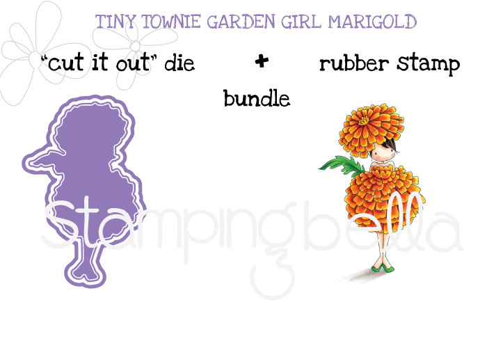 Tiny Townie Garden Girl MARIGOLD BUNDLE by Stamping Bella