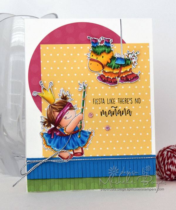 Bellarific Friday with Stamping Bella- rubber stamp used:  PINATA SQUIDGY, card made by Michele Boyer