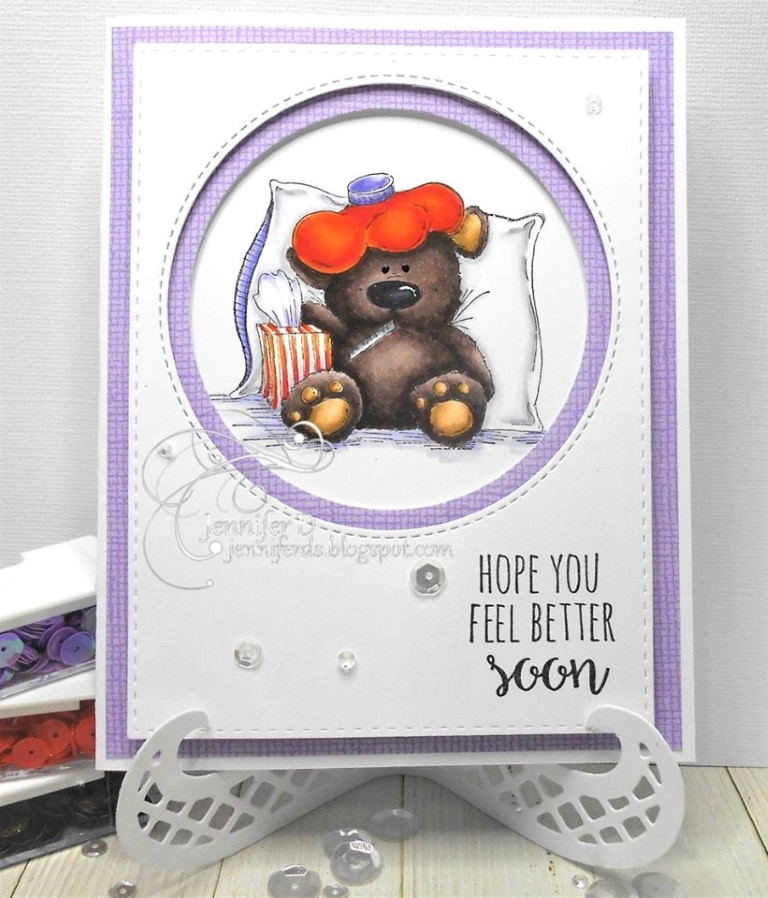 bellarific friday with Stamping Bella AUG 18 2017- rubber stamp used: STUFFY STUFFIE, card by JENNY DIX