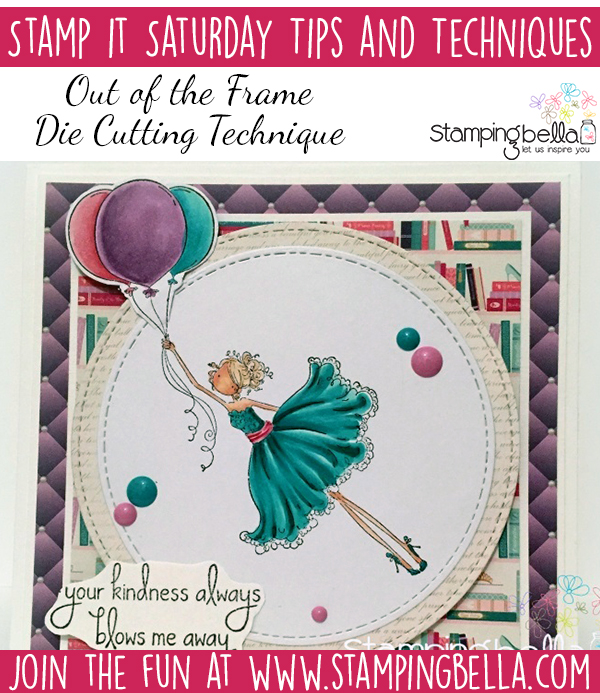 Stamping Bella Stamp It Saturday Out of the Frame Die Cutting with Sandiebella