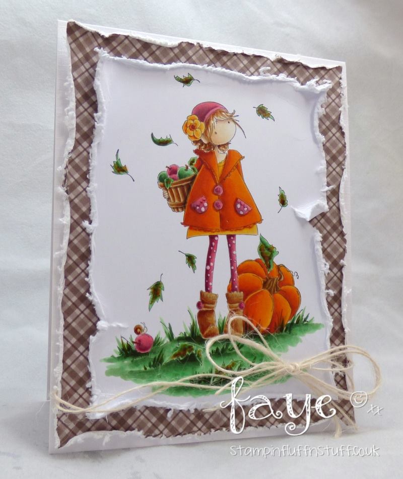 stamping bella rubber stamps: tiny townie FAYE loves fall, card by FAYE WYNN JONES