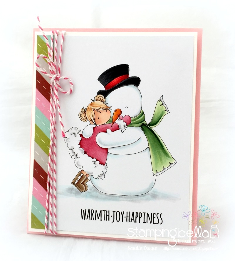 Stamping Bella RUBBER STAMPS: Stamps used: TINY TOWNIE FRIDA loves FROSTY. Card by Sandie Dunne