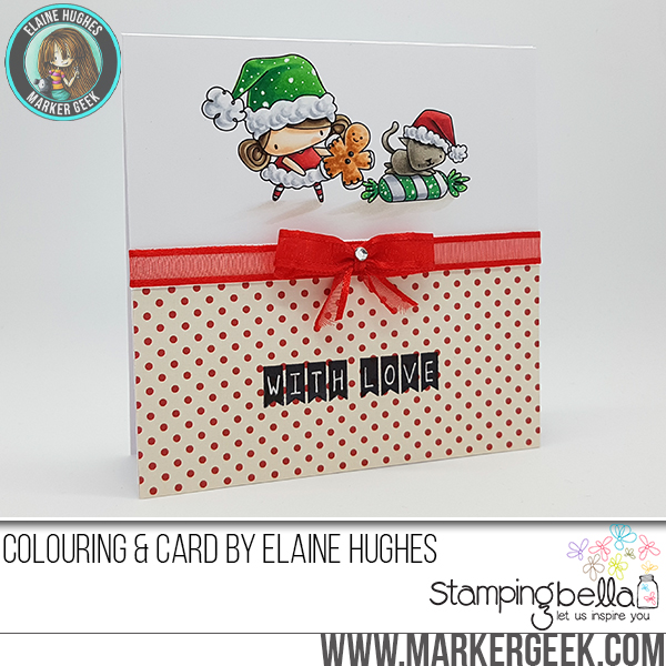 STAMPING BELLA HOLIDAY 2017 RELEASE: RUBBER STAMPS USED: THE LITTLES GINGERBREAD GIRL CARD BY Elaine Hughes