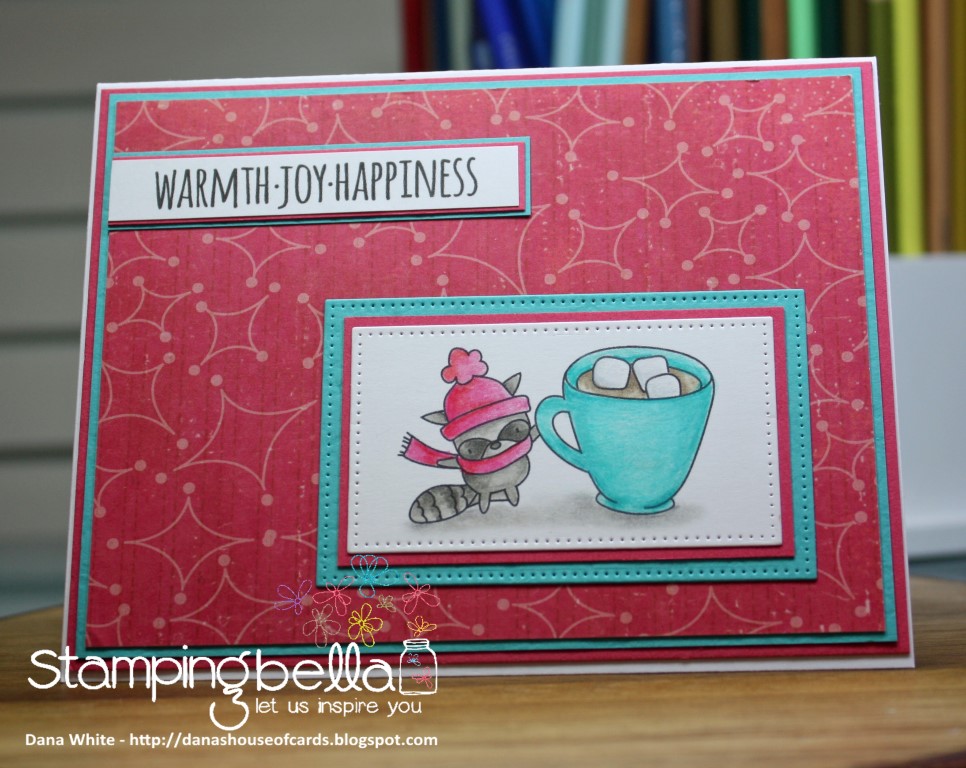 Stamping Bella WINTER/CHRISTMAS 2017 RELEASE: RUBBER STAMP USED: MISTER RACCOON loves HOT CHOCOLATE, card by Dana White