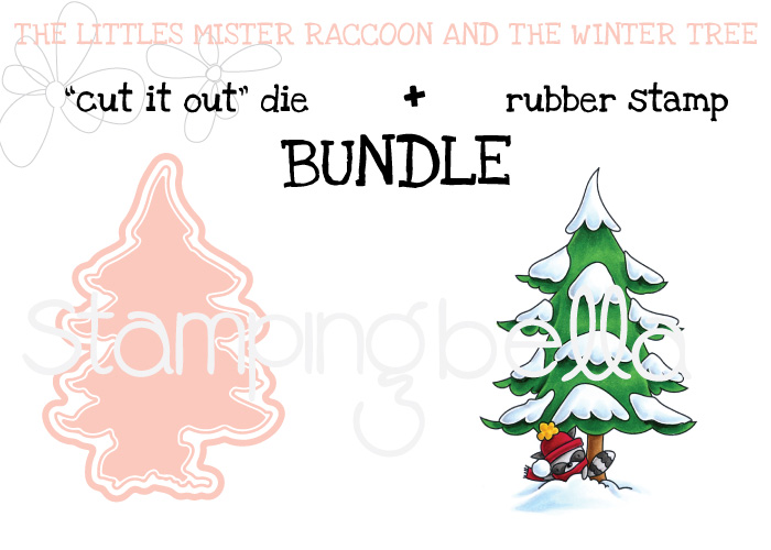 Stamping bella BUNDLE LITTLES MISTER RACCOON and the WINTER TREE 