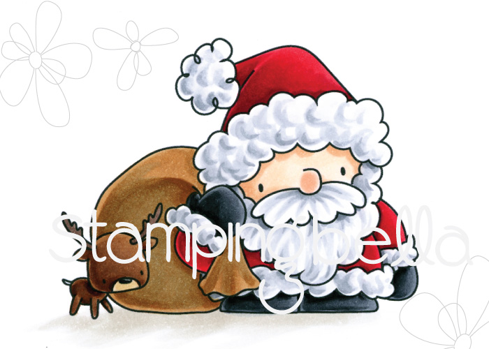 www.stampingbella.com :RUBBER STAMP FEATURED: THE LITTLES SANTA'S LOOT
