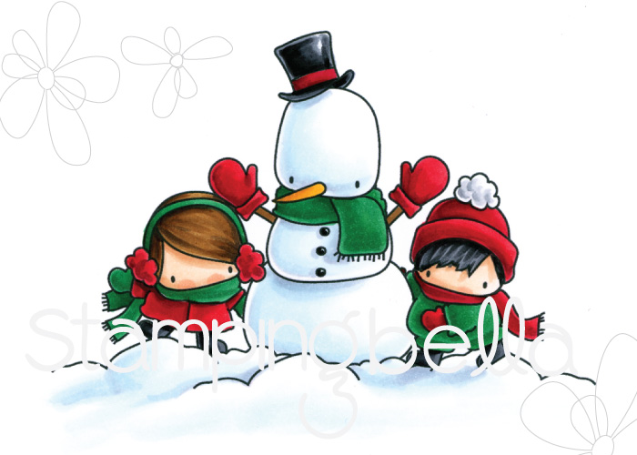 www.stampingbella.com: RUBBER STAMP FEATURED: THE LITTLES SNOWMAN LOVE