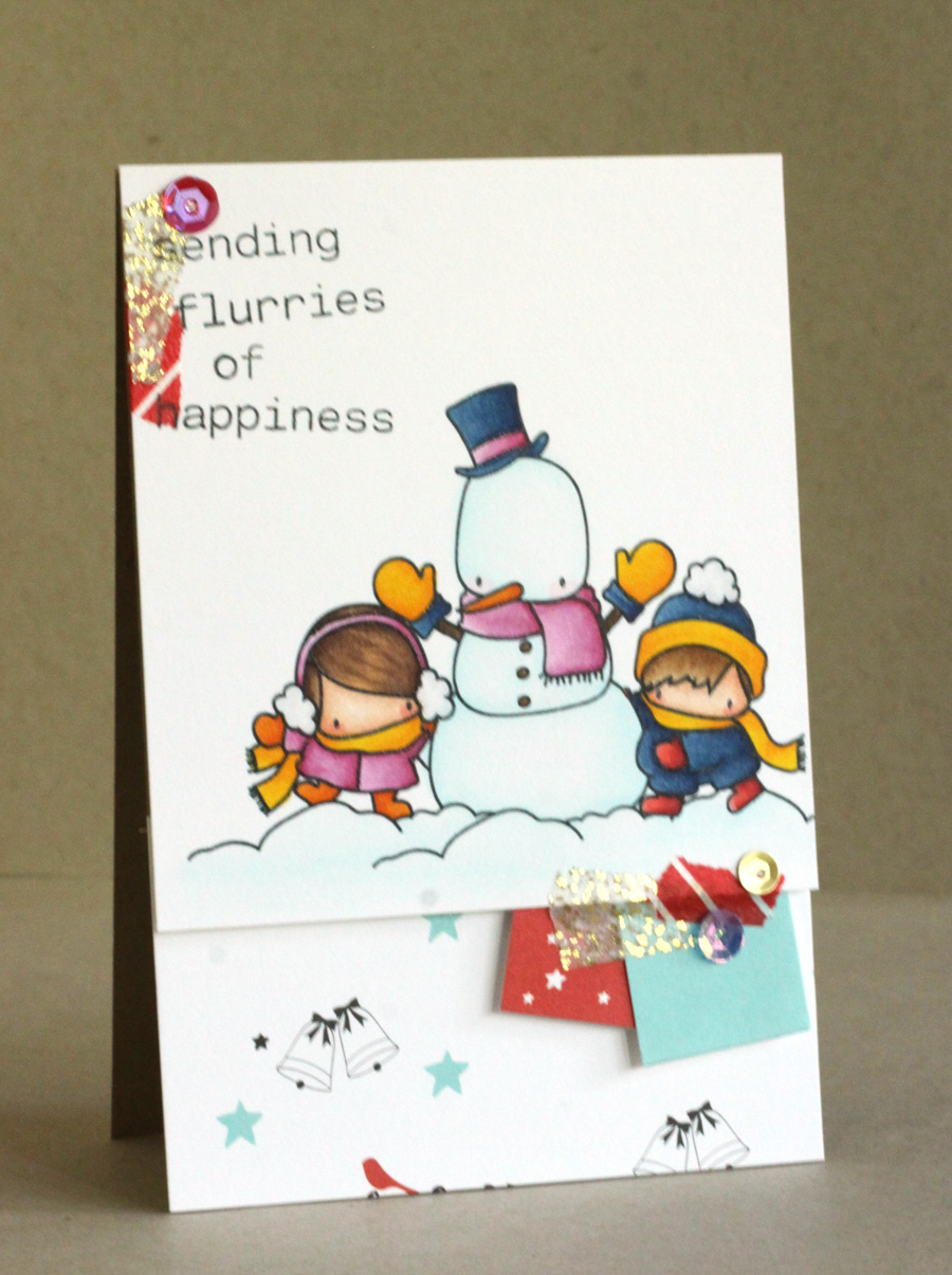 www.stampingbella.com: RUBBER STAMP FEATURED: THE LITTLES SNOWMAN LOVE CARD BY ALICE WERTZ
