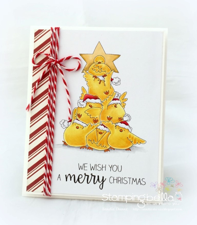 Stamping Bella RUBBER STAMPS: Stamps used: THE CHICK TREE. Card by Sandie Dunne