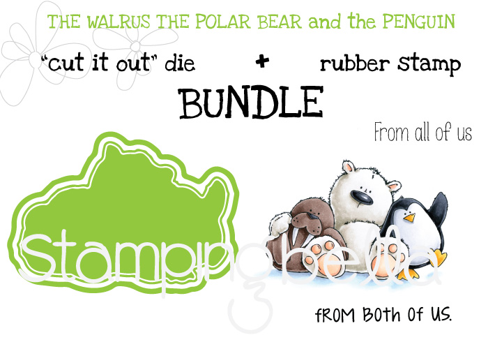 STAMPING BELLA BUNDLE: The WALRUS the POLAR BEAR and the PENGUIN STUFFIES