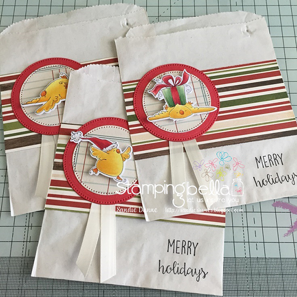 Stamping Bella DT Thursday Create Festive Candy Bags with Sandiebella