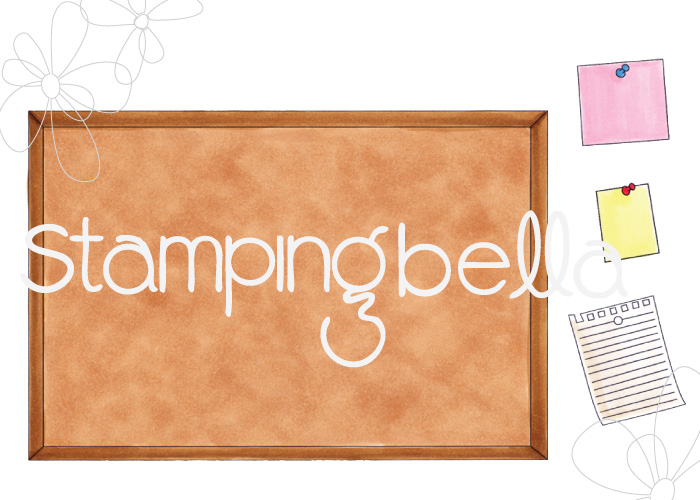 www.stampingbella.com: RUBBER STAMP: CORKBOARD BACKDROP
