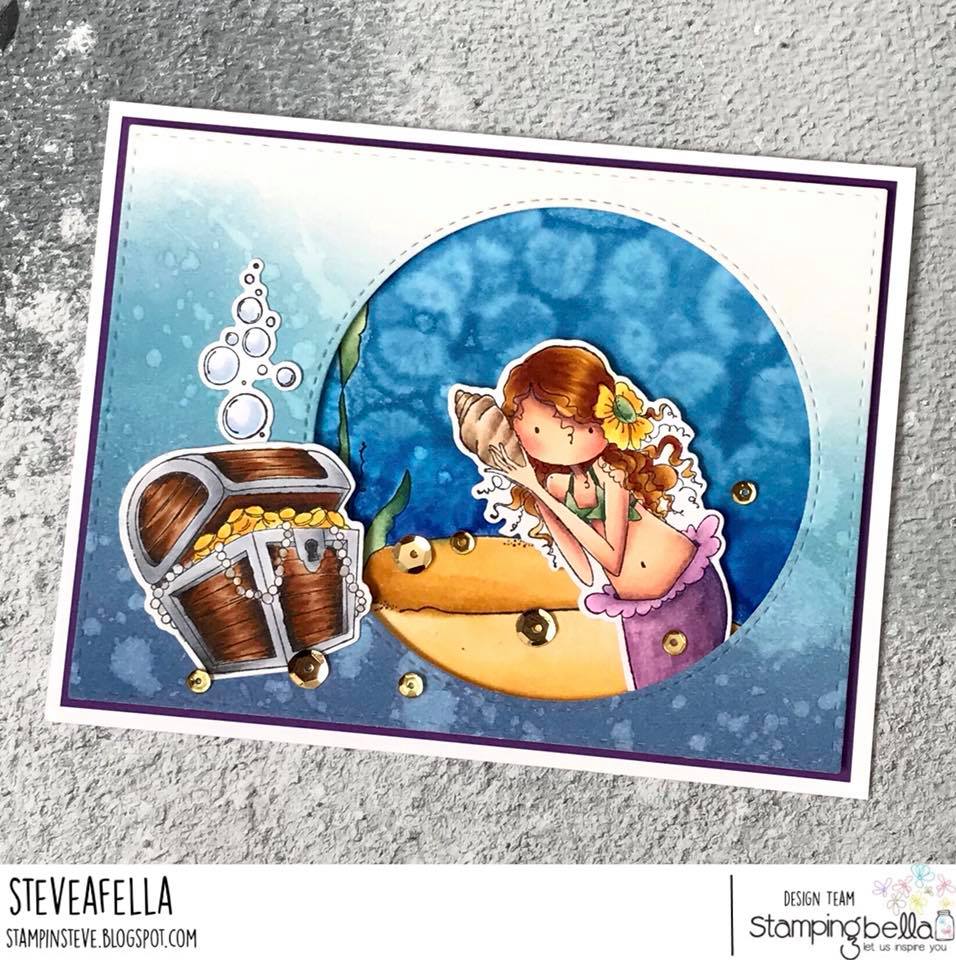 www.stampingbella.com: RUBBER STAMPS USED: TINY TOWNIE MERMAID SET, UNDER THE SEA BACKDROP, card by STEPHEN KROPF