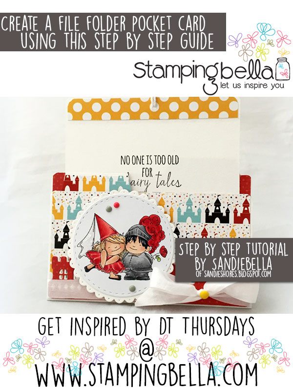 Stamping Bella DT Thursday Create a File Folder Pocket Card with Sandiebella