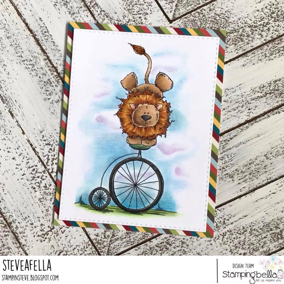 www.stampingbella.com- RUBBER STAMP USED: LEO THE BALANCING STUFFIE card by Stephen Kropf