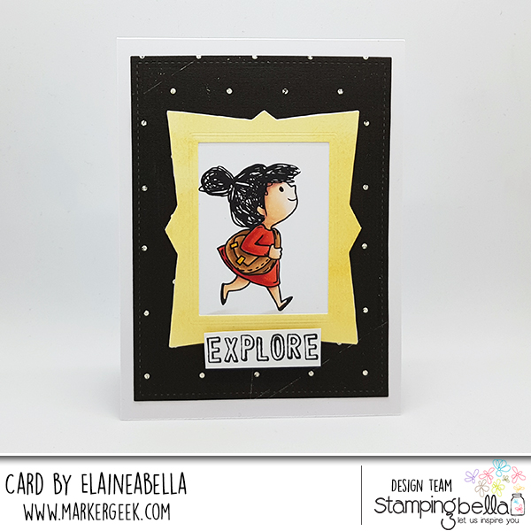 www.stampingbella.com: Rubber stamps used: A tale of TWO rosies, Adventure Sentiment Set CARD BY Elaine Hughes
