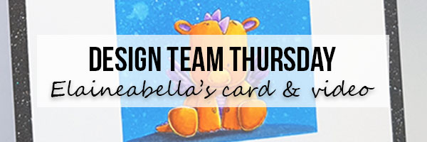 Stamping Bella DT Thursday with Elaineabella - Dragon Encouragement Card using Zig Clean Color Real Brush Pens (with video)