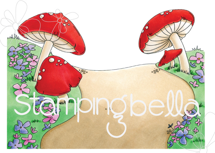 www.stampingbella.com: Rubber stamp: GNOME BACKDROP