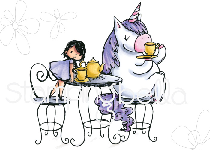 www.stampingbella.com: Rubber stamp : Rosie and Bernie have a TEA PARTY