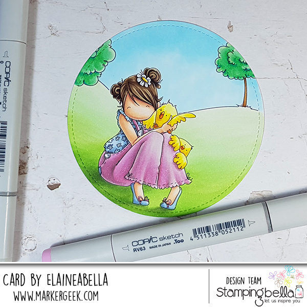 Stamping Bella Marker Geek Monday - Copic Colouring Tiny Townie Heidi needs a Hug (with video)