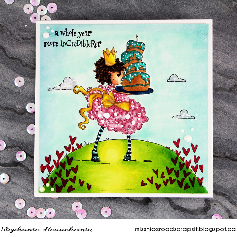 www.stampingbella.com-rubber stamps used:  LOVE BACKDROP, TINY TOWNIE BREE loves BUTTERCREAM card by Stephanie Beauchemin