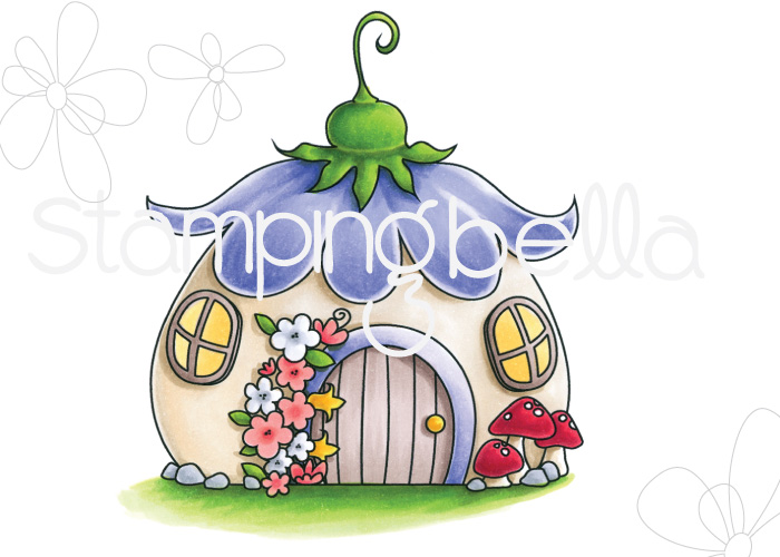 www.stampingbella.com: rubber stamp: THE LITTLES FAIRY HOUSE