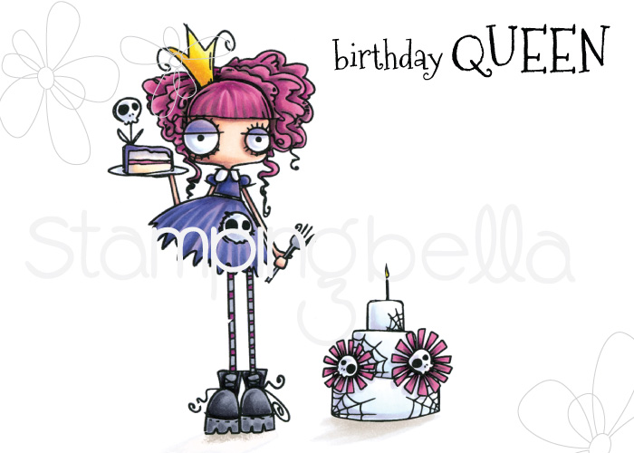 www.stampingbella.com: Rubber stamp: ODDBALL Birthday Queen