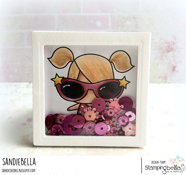 Stamping Bella DT Thursday: Create a Twinchie Shaker Card with Sandiebella!