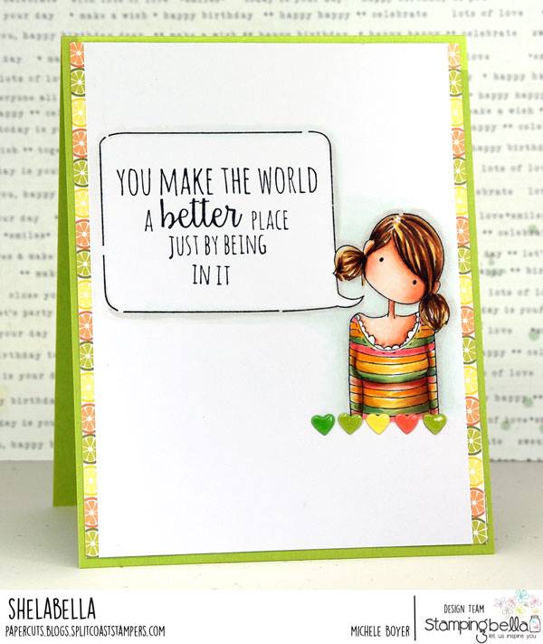 www.stampingbella.com: rubber stamp used: TINY TOWNIE ANABELLE needs your ADDRESS.  Card by Michele Boyer