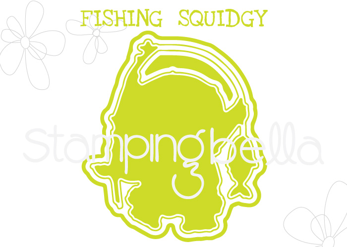 www.stampingbella.com: rubber stamp: Fishing Squidgy