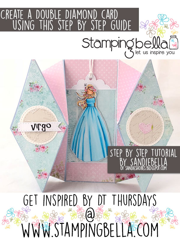 Stamping Bella DT Thursday: Create a Double Diamond Card with Sandiebella!