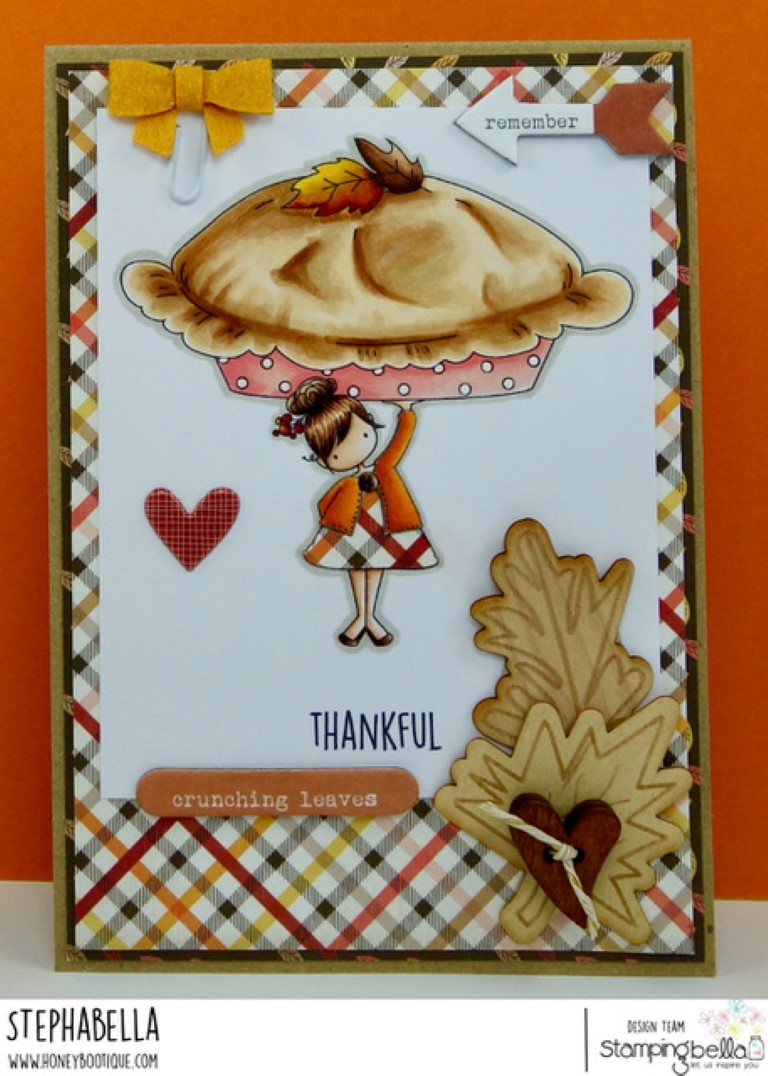 www.stampingbella.com: RUBBER STAMP USED: TEENY TINY TOWNIE with a PUMPKIN PIE, CARD BY Stephanie Hill