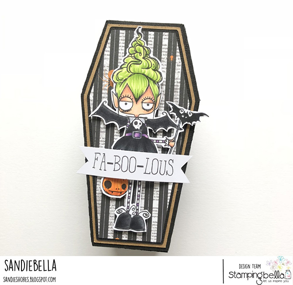Stamping Bella DT Thursday: Create an Oddball Vampire Coffin Treat Box with Sandiebella!