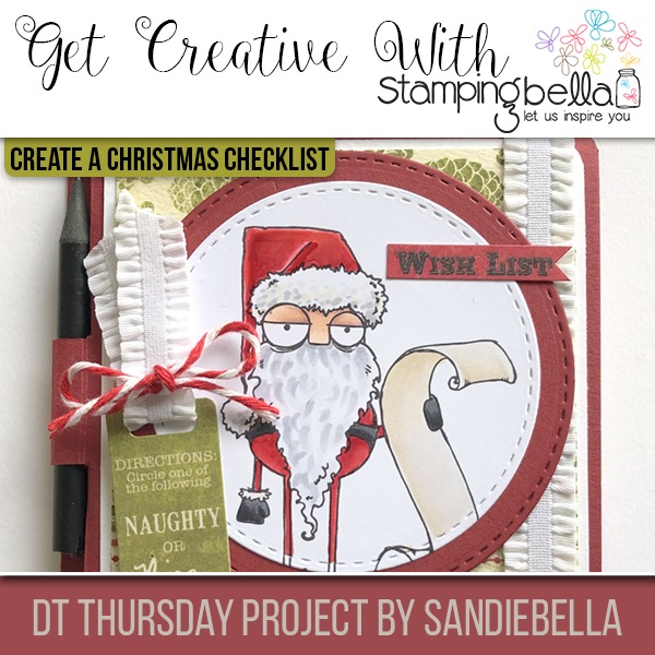 Stamping Bella DT Thursday: Create a Christmas Checklist with Sandiebella!