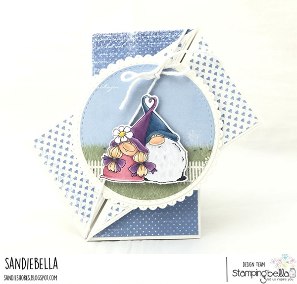 Stamping Bella DT Thursday: Create a Diagonal Gatefold Card with Sandiebella!